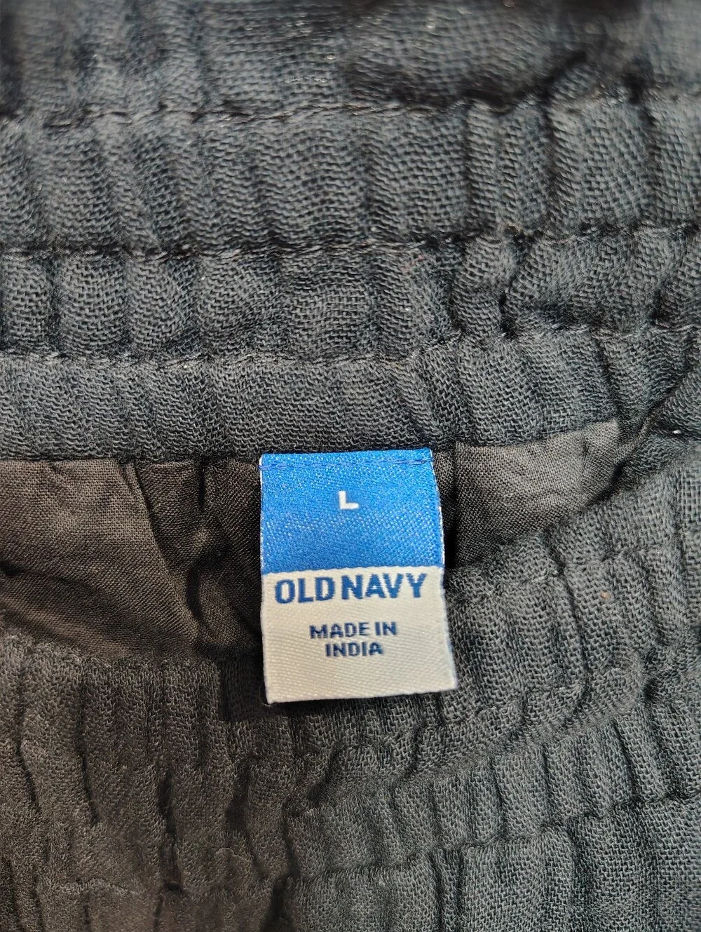 Old Navy Cotton Crinkle Gauze Ruffle Mini Skort Large L Black NWOT